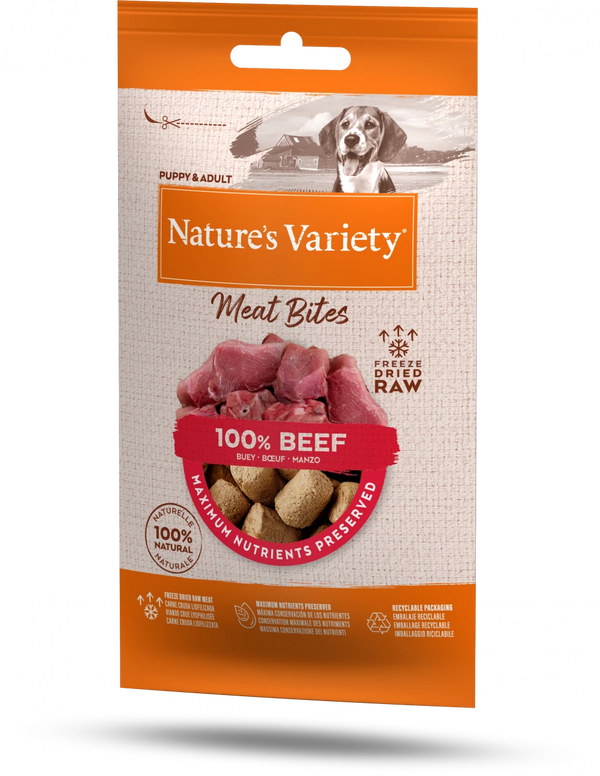 Natures Variety Freeze Dried Beef Dog Treats - 20g