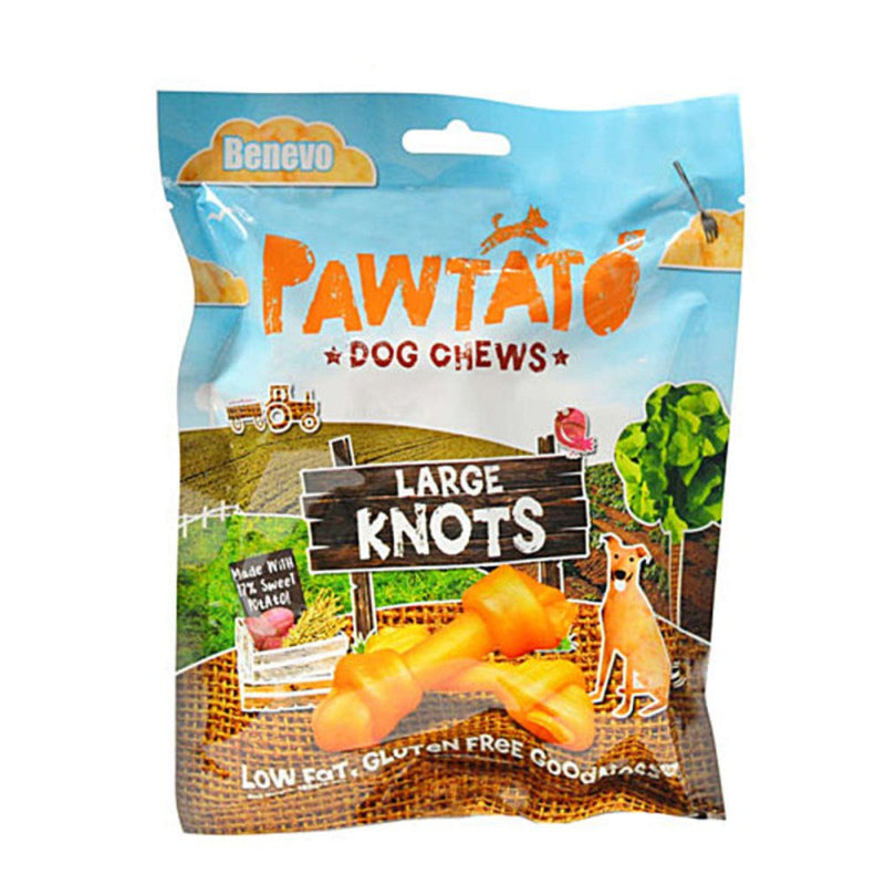 Benevo Pawtato Knots Dog Treats Sweet Potato & Rice