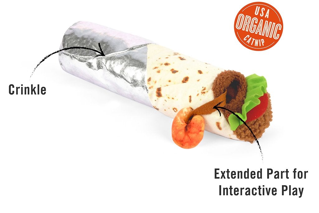 Feline Frenzy Shrimp Purrito Cat Toy By P.L.A.Y