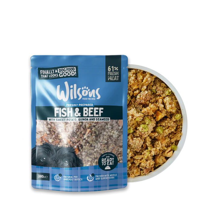 Wilsons - Fish and Beef Fresh Dog Food 380g