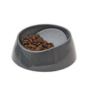 Great & Small Grey Sloped Melamine Pet Dog Bowl