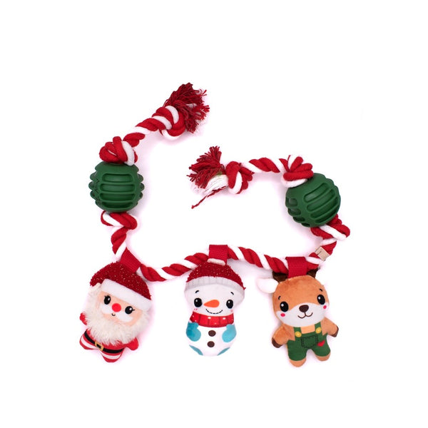 Great & Small Christmas Santa and Friends - Garland Dog Toy