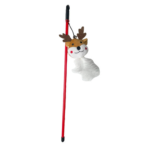 Happy Pet Cute Reindeer Cat Teaser Toy