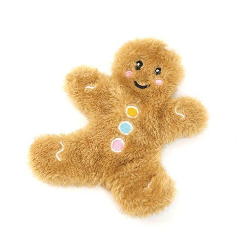 Happy Pet Gingerbread Man Unstuffed Crinkle Dog Toy