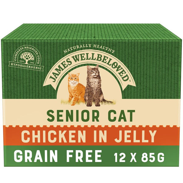 James Wellbeloved Senior Cat Wet Food Chicken In Jelly 12x85g