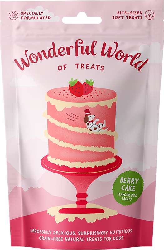 Wonderful World of Treats Berry Cake Dog Treats - 50g
