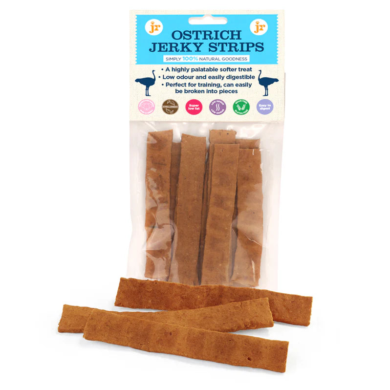JR Pet Products Ostrich Jerky Strips 10Pk