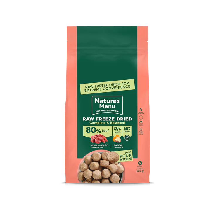 Natures Menu Freeze Dried Dog Food 80/20 Beef
