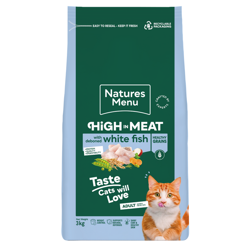 Natures Menu High in Meat Healthy Grains Adult Cat Dry Food - Fish