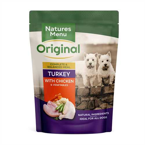 Natures Menu -Turkey & Chicken Adult Dog Pouches (8x300g)