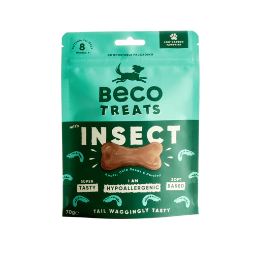 Beco - Insect with Apple & Chia Seeds Dog Treats 70g