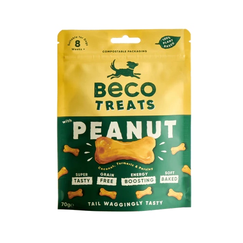 Beco - Peanut with Coconut & Turmeric Dog Treats 70g