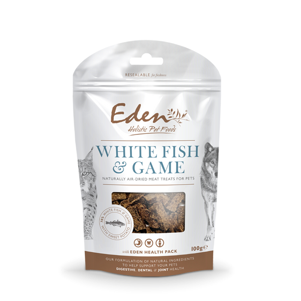 Eden White Fish & Game Treats for Dogs & Cats 100g