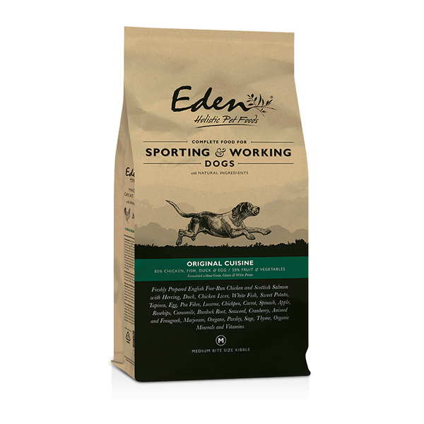 Eden 80/20 Original Sporting & Working Dog Food 15kg Medium Kibble