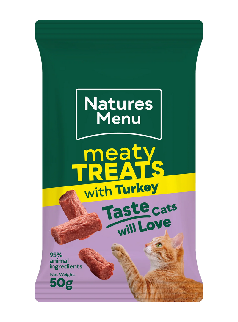 Natures Menu Cat - Meaty Treats Turkey 50g