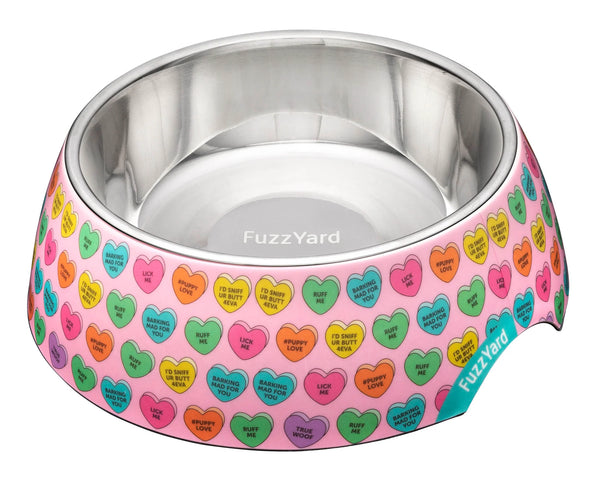 FuzzYard - Candy Hearts Easy Feeder Pet Bowl