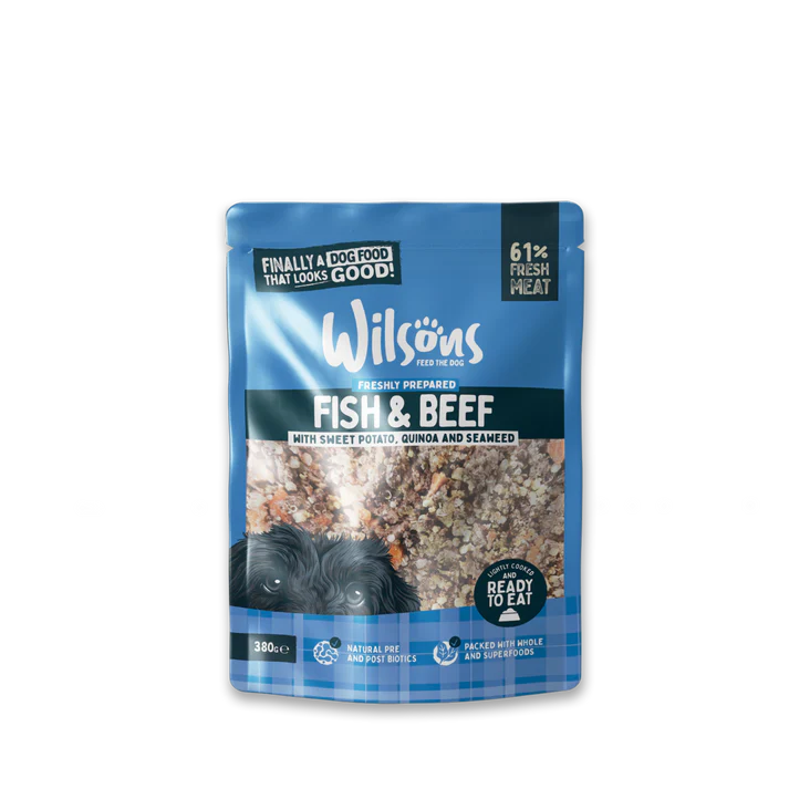 Wilsons - Fish and Beef Fresh Dog Food 380g