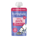 Forthglade Juicy Pork Bone Broth Wet Dog Food Topper - 180g