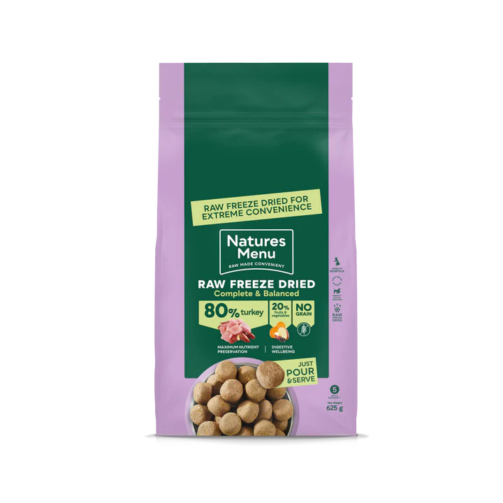 Natures Menu Freeze Dried Dog Food 80/20 Turkey