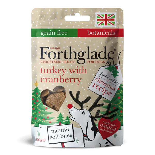 Forthglade - Christmas Soft Bite Treats With Turkey & Cranberry 90g