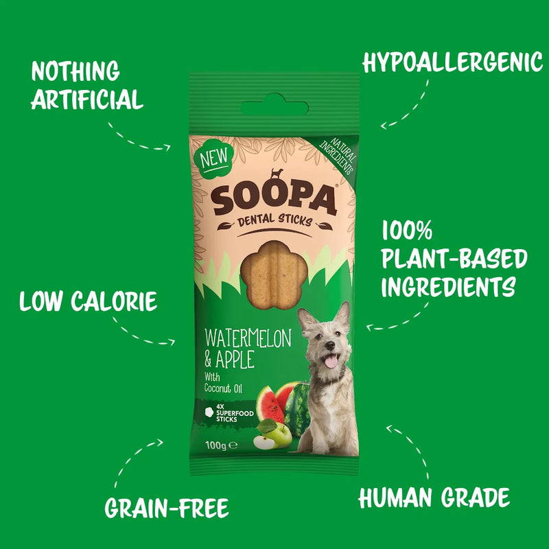 Soopa - Watermelon & Apple Dental Sticks