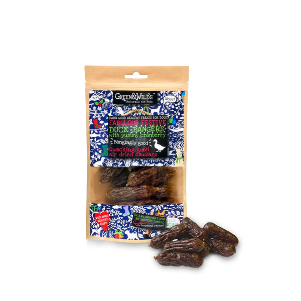 Green & Wild's - Duck & Cranberry Christmas Bangers 75g