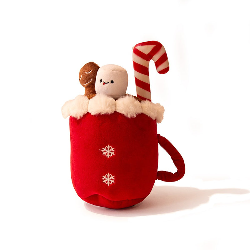 Great & Small Christmas Cocoa Mug with Vinyl Candy Cane Dog Toy