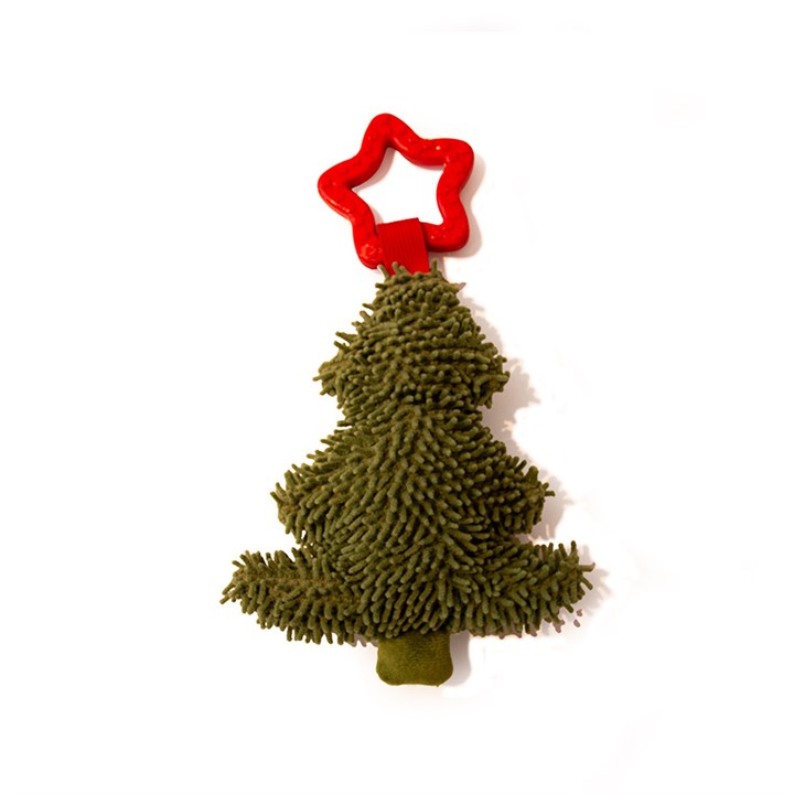 Great & Small Christmas Cuddly Tree with TPR Star Dog Toy