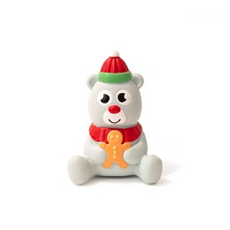 Great & Small Christmas Latex Bear with Gingerbread Dog Toy