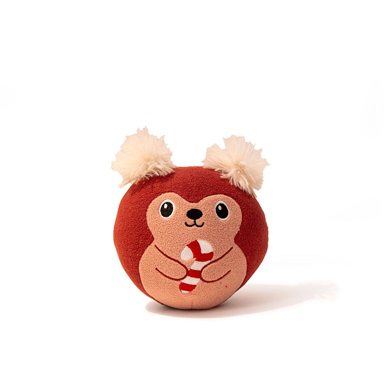 Great & Small Classic Christmas Red Squirrel Ball Dog Toy