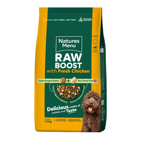 Natures Menu Raw Boost with Fresh Chicken Dry Adult Dog Food