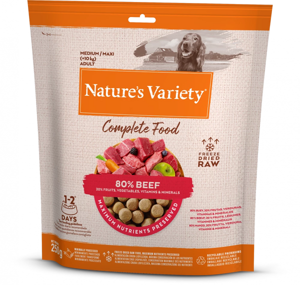 Natures Variety Freeze Dried Dog Food Beef 250g