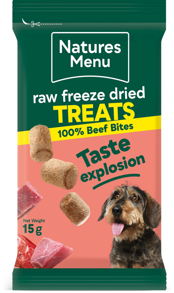 Natures Menu Freeze Dried Beef Bites 15g
