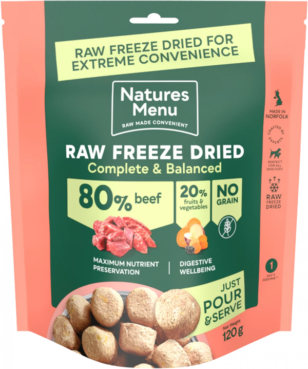 Natures Menu Freeze Dried Dog Food 80/20 Beef