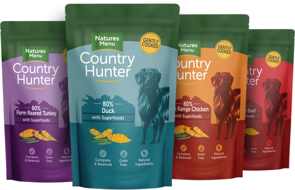 Natures Menu Country Hunter Superfood Wet Dog Food Pouches Variety Pack 12x150g