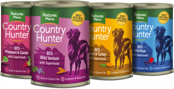 Natures Menu Country Hunter Game Meat Selection Multipack Wet Dog Food Cans - 12 X 400g