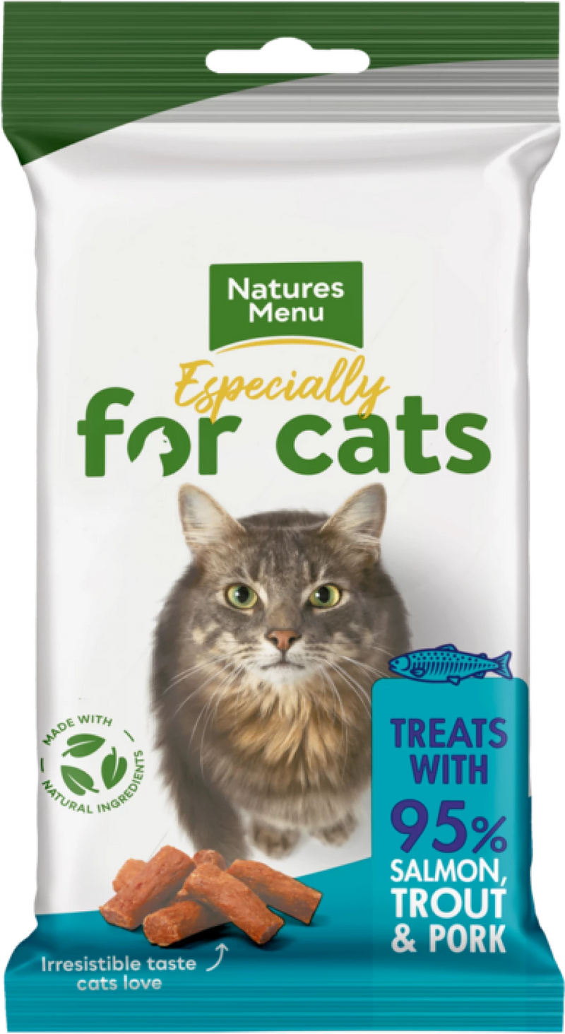 Nature's Menu Cat Meaty Treats - Chicken Flavour, 12 X 50g Packs, Grain Free With 95% Animal Ingredients