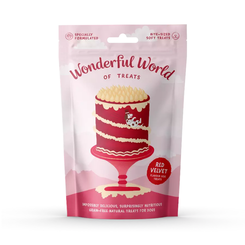 Wonderful World of Treats Red Velvet Cake Dog Treats 50g