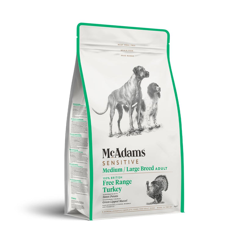 McAdams Sensitive Free Range Turkey Medium/Large Breed Dog