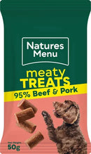 Natures Menu Meaty Treats Beef Dog Treats - 50g