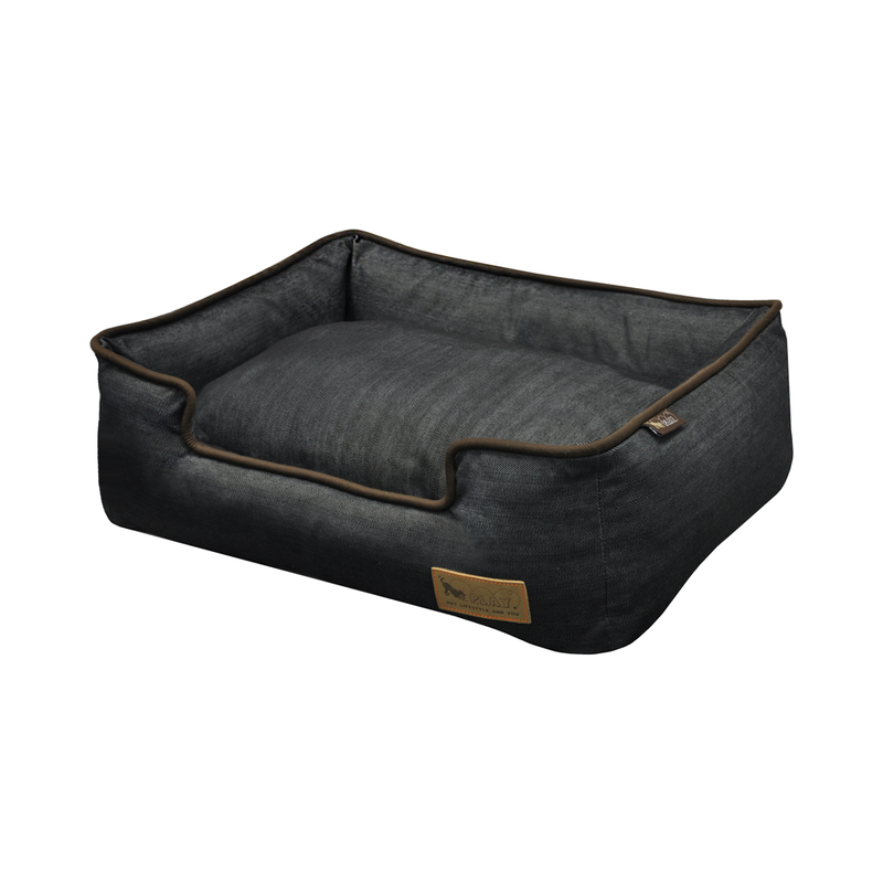 This Urban Plush Lounge bed for dogs features soft yet tough denim material with a stylish trim. A great choice for any discerning canine!