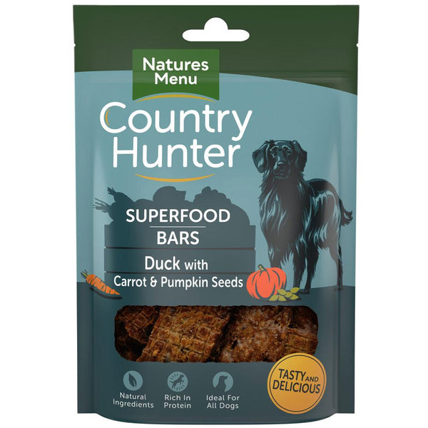 Natures Menu Country Hunter Superfood Bars Duck with Carrot &amp; Pumpkin Seeds