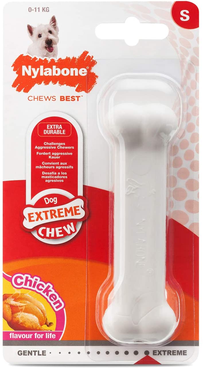 Nylabone Dura Chew Extreme Tough Dog Bone Chicken Flavour