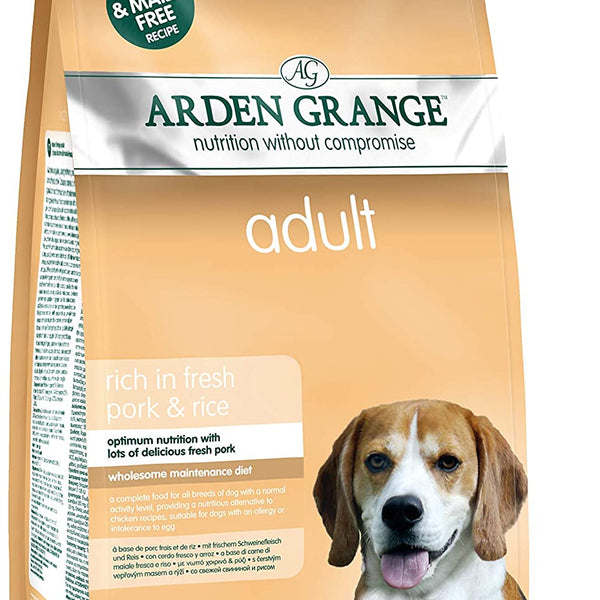 Arden Grange Adult Dry Dog Food Rich in Pork and Rice 12 kg
