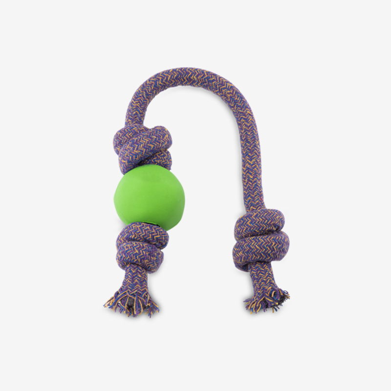 Beco - Natural Rubber Ball on Rope, Green