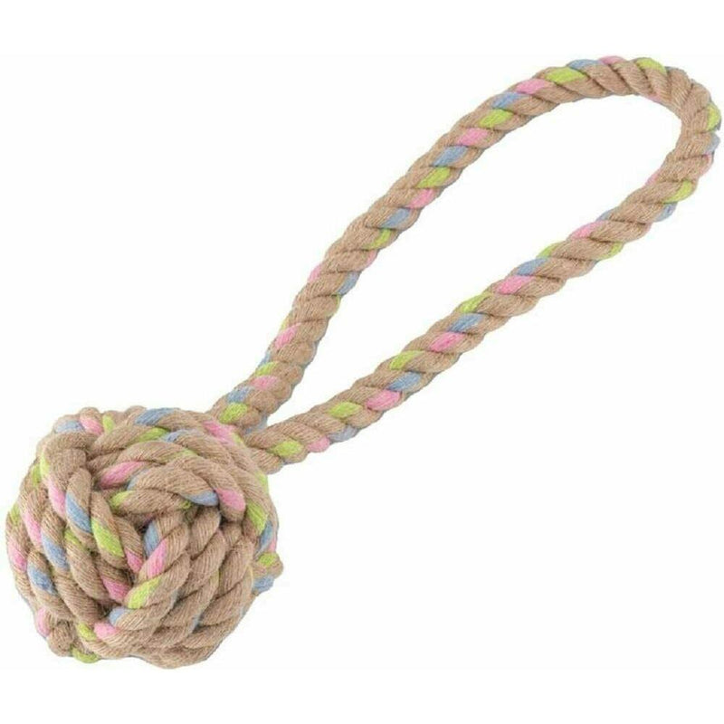 Beco Hemp Rope Ball on Loop Tough Dog Toy