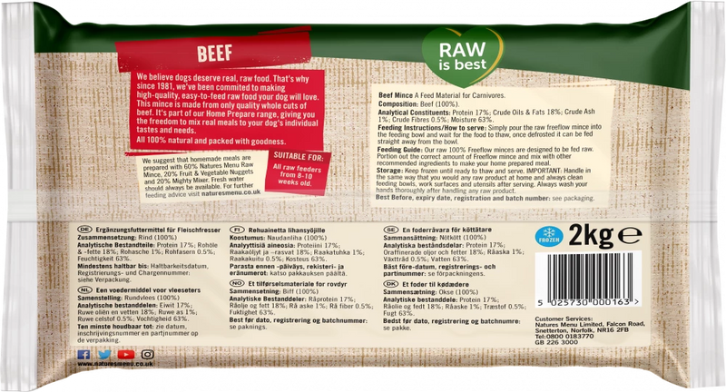 Natures menu frozen best sale mince