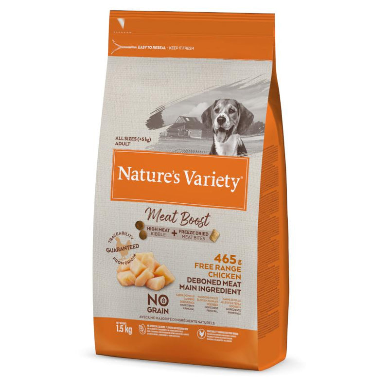 Natures Variety Meat Boost Adult Dog Food Chicken