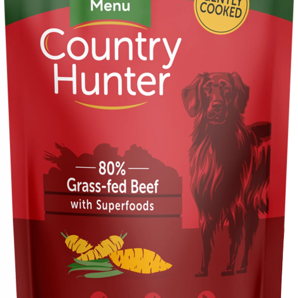 Natures Menu Country Hunter Beef Wet Dog Food Pouches 6x150g